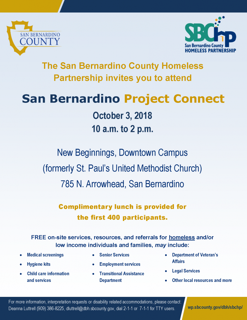 Flyer for Project Connect Event