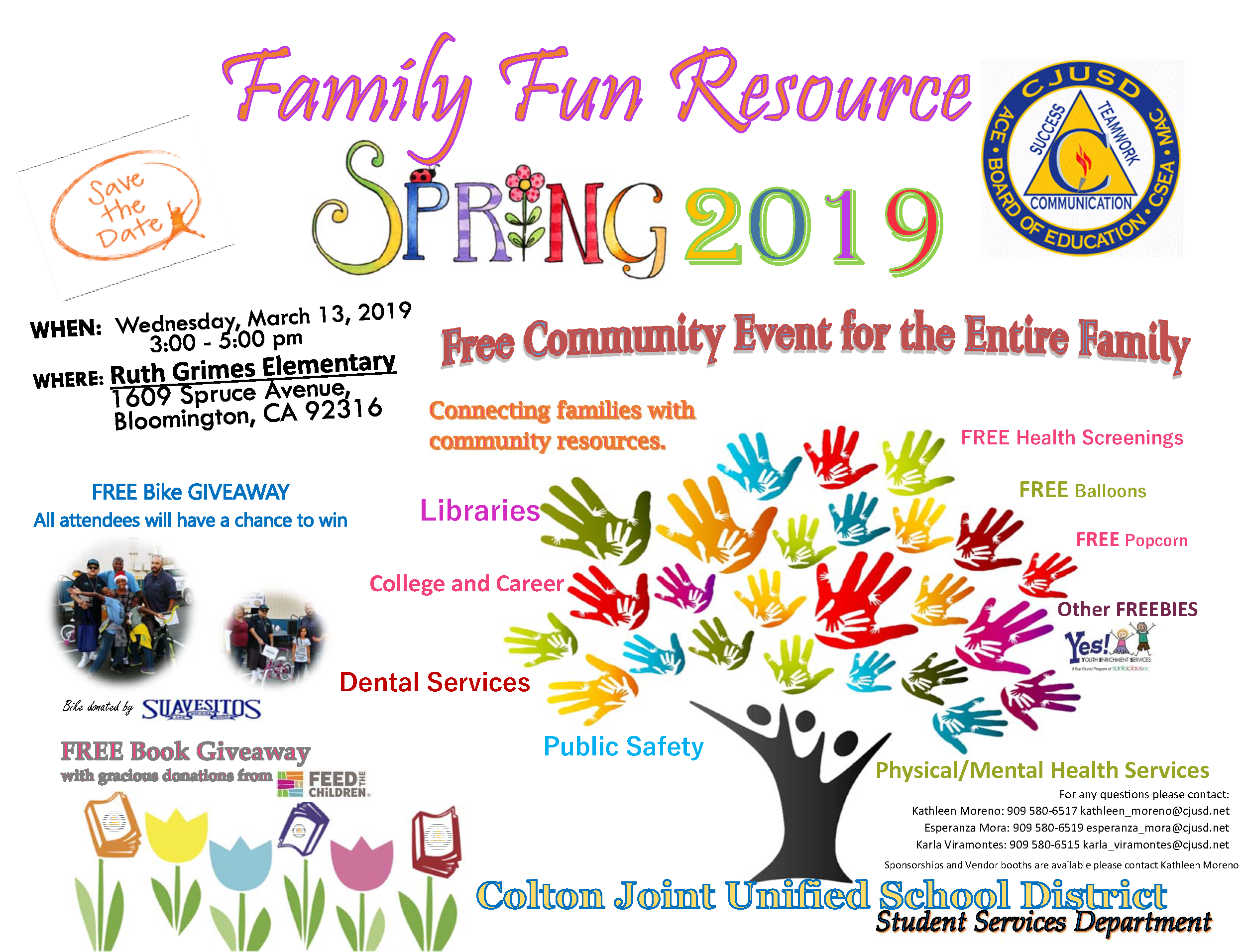 CJUSD Family Resource Fair Wednesday March 13 Colton Flyer