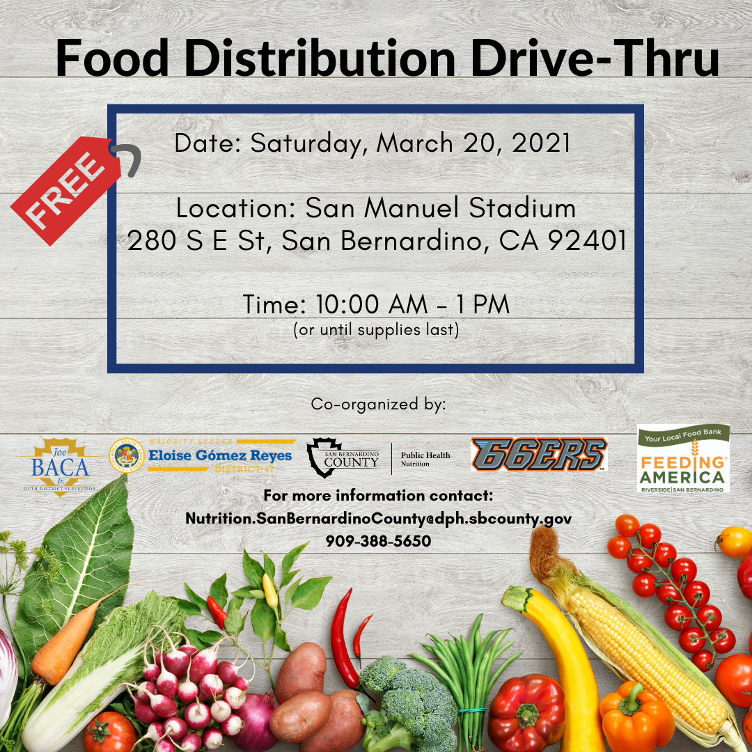 Food distribution event flyer