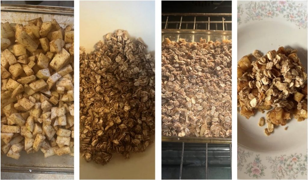 Steps to prepare apple crumble recipe