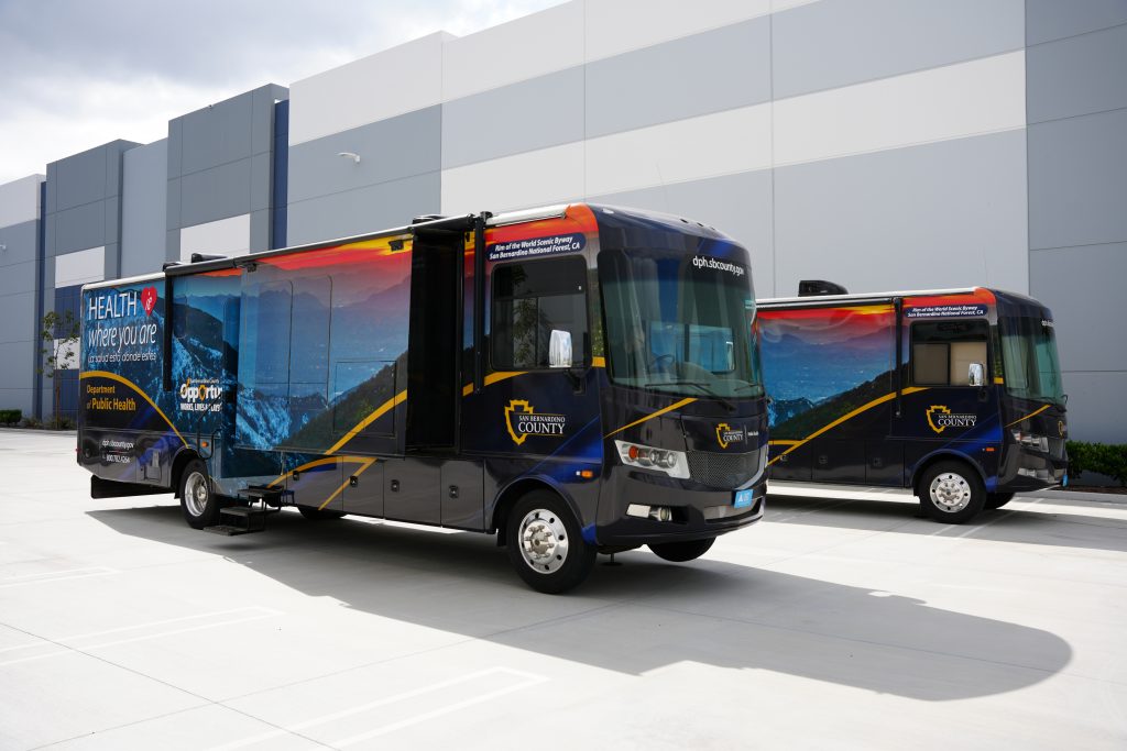 Our Medical and Dental Mobile parked side by side